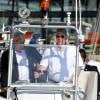 Le prince Albert II de Monaco au Yacht Club de Monaco le 11 septembre 2015 pour une revue d'effectifs dans le cadre de la 12e Monaco Classic Week.