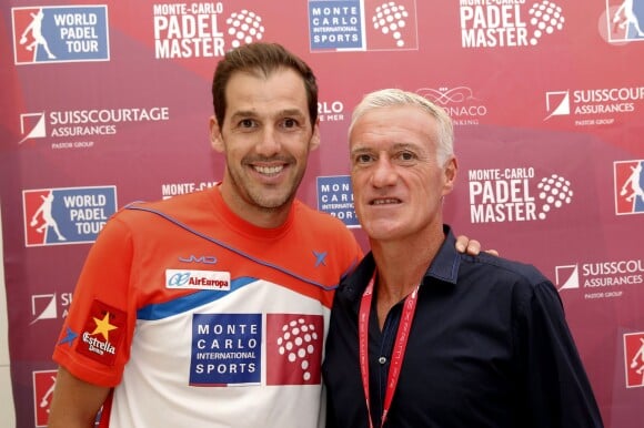 Didier Deschamps le 10 septembre 2015 au 1er Padle Master de Monaco, organisé sous le chapiteau de Fontvieille par Fabrice Pastor et Monte-Carlo International Sports.