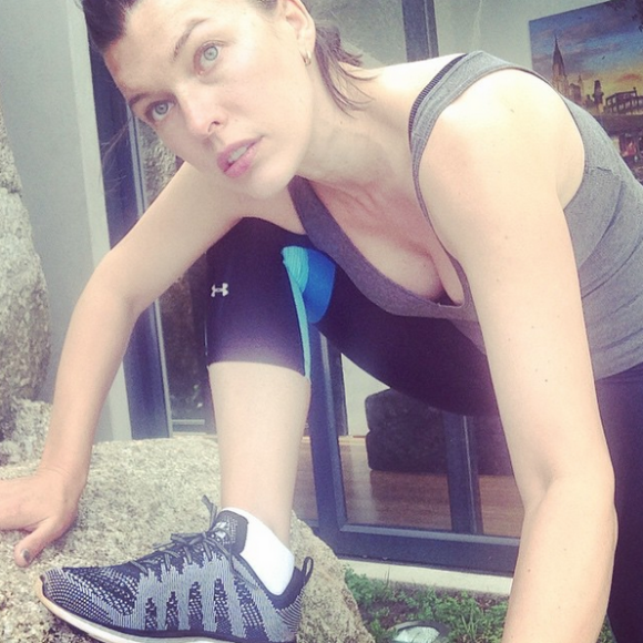 Milla Jovovich se prépare pour le tournage de Resident Evil : The Final Chapter. (photo postée le 11 août 2015)