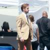 Exclusif - John Legend arrive sur le tournage du film "La La Land" pour rejoindre Ryan Gosling à Los Angeles, le 26 août 2015.