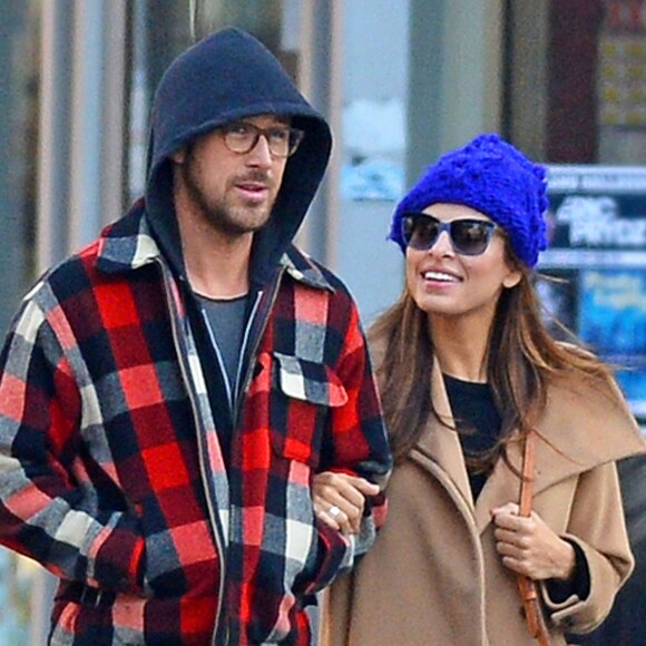 Ryan Gosling et Eva Mendes dans les rues de New York le 22 novembre 2012