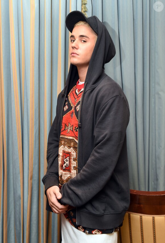 Exclusive - Canadian singer Justin Bieber poses during a press event at the Ritz Carlton Hotel in Berlin, Germany, 15 September 2015. The 21-year-old released his new single 'What Do You Mean' and does a tour to promote it. Photo by jens Kalaene/DPA/ABACAPRESS.COM15/09/2015 - Berlin