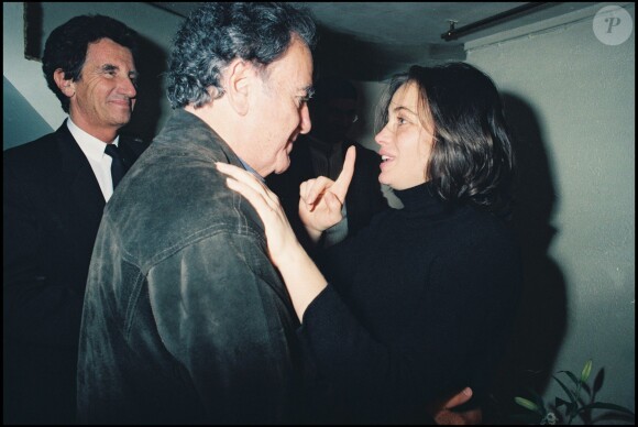 Emmanuelle Béart et son père Guy à Garches en 1996