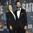 Olivia Wilde et son compagnon Jason Sudeikis - Gala d'anniversaire des 40 ans de Saturday Night Live (SNL) à New York, le 15 février 2015.
