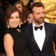 Olivia Wilde enceinte et son fiancé Jason Sudeikis - 86e cérémonie des Oscars à Hollywood, le 2 mars 2014.