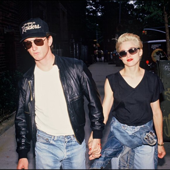 Madonna et Sean Penn à New York, le 12 août 1987.