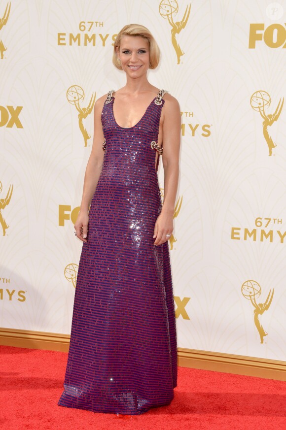 Claire Danes à la 67ème cérémonie annuelle des Emmy Awards au Microsoft Theatre à Los Angeles, le 20 septembre 2015