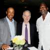 John Starks, John McEnroe et Larry Johnson lors du Garden of Dreams Talent Show à New York, le 17 juin 2014