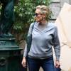 Sharon Stone visite Paris incognito. L'actrice américaine est allée déjeuner au restaurant "La Société" à Saint-Germain-des-Prés puis a eu le droit a une visite privée du Musée Picasso. Paris le 17 septembre 2015.