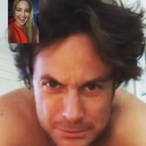 Kate Hudson fait un Facetime avec son frère Oliver le jour de son anniversaire / photo postée sur Instagram.