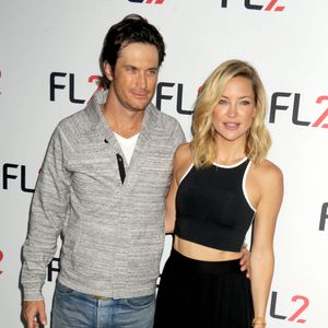 Kate Hudson et son frère Oliver Hudson au lancement de la collection FL2 à New York le 4 juin 2015.