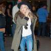 Kate Hudson, un chapeau sur la tête, arrive à l'aéroport JFK de New York le 1 er mai 2015