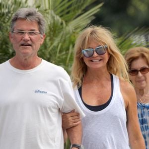 Kurt Russell et sa femme Goldie Hawn sont allés déjeuner à Pacific Palisades, le 10 septembre 2015