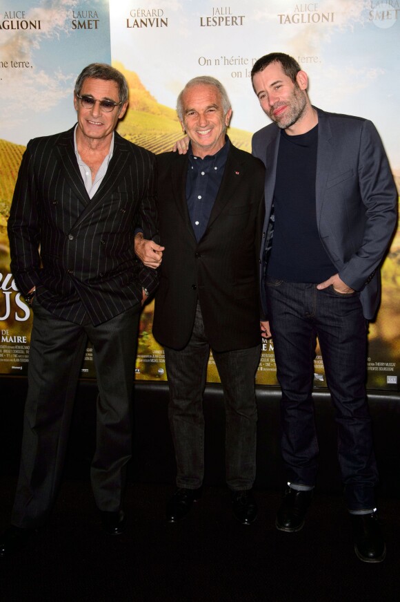 Gérard Lanvin, Alain Terzian et Jalil Lespert - Avant-première du film "Premiers crus" à l'UGC Ciné Cité Bercy à Paris, le 21 septembre 2015.
