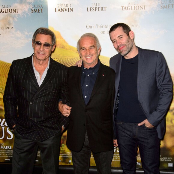 Gérard Lanvin, Alain Terzian et Jalil Lespert - Avant-première du film "Premiers crus" à l'UGC Ciné Cité Bercy à Paris, le 21 septembre 2015.