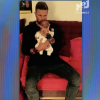 Benjamin Machet dévoile la première photo de son fils sur le plateau du Mag de la téléréalité sur NRJ12. Le 21 septembre 2015.