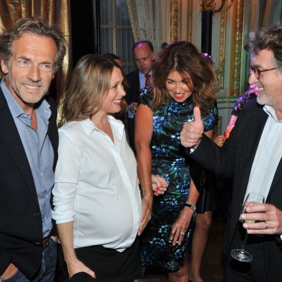 Stéphane Freiss, Anne Marivin enceinte, François Cluzet et sa femme Narjiss - Soirée à l'hôtel Shangri-La de Paris pour présenter la réouverture prochaine (le 1er novembre 2015) de l'hôtel Shangri-La's Le Touessrok Resort & Spa à l'île Maurice, le 22 septembre 2015.