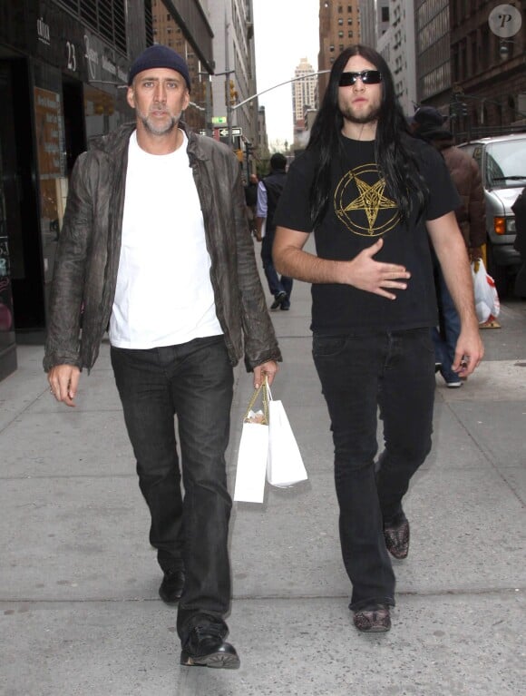 Nicolas Cage et Weston Cage à New York le 7 avril 2009.