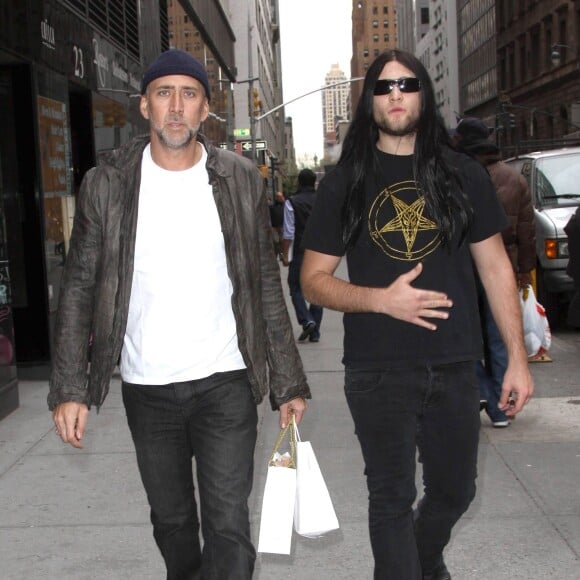 Nicolas Cage et Weston Cage à New York le 7 avril 2009.