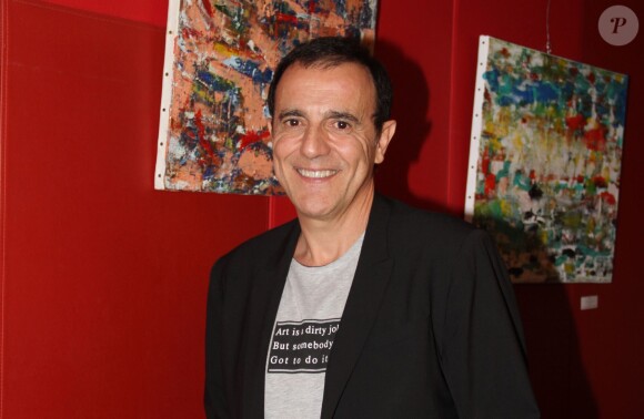 Exclusif - Thierry Beccaro - Vernissage de l'exposition de Thierry Beccaro sur le thème de la "Promenade acrylique" à l'hôtel Renaissance à Paris le 21 septembre 2015.