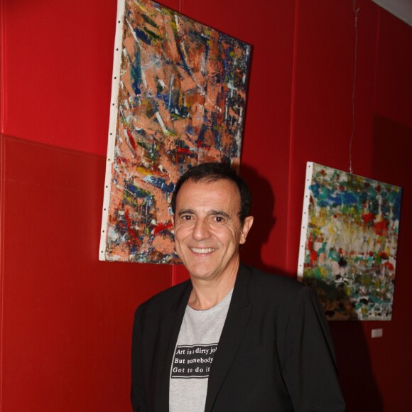 Exclusif - Thierry Beccaro - Vernissage de l'exposition de Thierry Beccaro sur le thème de la "Promenade acrylique" à l'hôtel Renaissance à Paris le 21 septembre 2015.