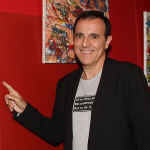 Exclusif - Thierry Beccaro - Vernissage de l'exposition de Thierry Beccaro sur le thème de la "Promenade acrylique" à l'hôtel Renaissance à Paris le 21 septembre 2015.