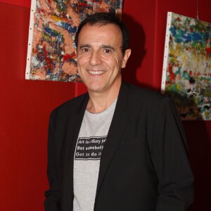 Exclusif - Thierry Beccaro - Vernissage de l'exposition de Thierry Beccaro sur le thème de la "Promenade acrylique" à l'hôtel Renaissance à Paris le 21 septembre 2015.