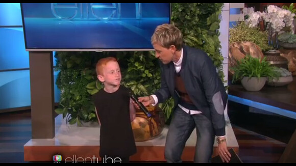 Le jeune mais néanmoins talentueux Dylan sur le plateau d'Ellen DeGeneres