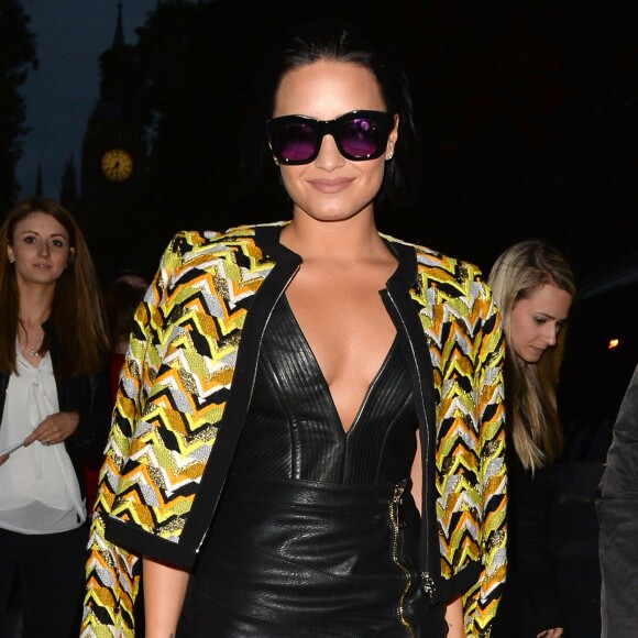 Demi Lovato arrive à la soirée de lancement de son nouvel album à Londres. Le 8 septembre 2015