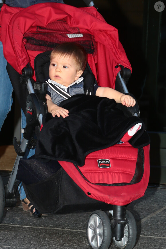 Shakira et son fils Sasha à la sortie de leur hôtel à New York, le 24 septembre 2015