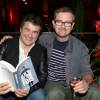 Patrick Pelloux et le dessinateur Charb (Stéphane Charbonnier) - Lancement du livre de Patrick Pelloux au Buddha-Bar à Paris, le 5 juin 2014.