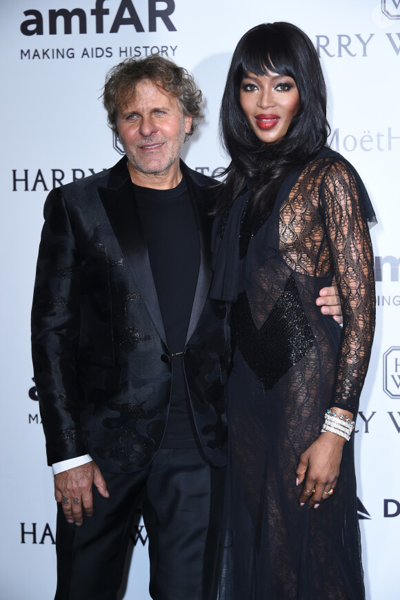 Renzo Rosso, Naomi Campbell - Photocall du gala de l'AmfAR lors de la fashion week de Milan. Le 26 septembre 2015