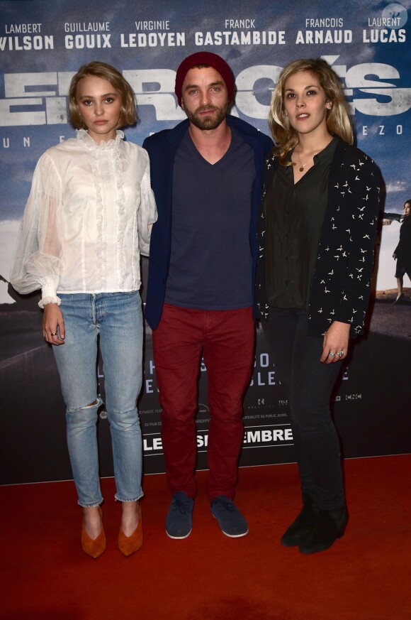 Lily-Rose Depp, Guillaume Gouix et Alysson Paradis - Avant-Première du film "Les Enragés" au cinéma UGC Les Halles à Paris le 28 septembre 2015.