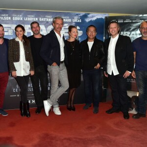 Franck Gastambide, Guillaume Gouix, Virginie Ledoyen, le réalisateur Eric Hannezo, Lambert Wilson, Gabrielle Lazure - Avant-Première du film "Les Enragés" au cinéma UGC Les Halles à Paris le 28 septembre 2015.