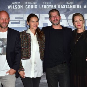 Franck Gastambide, Virginie Ledoyen, le réalisateur Eric Hannezo et Gabrielle Lazure - Avant-Première du film "Les Enragés" au cinéma UGC Les Halles à Paris le 28 septembre 2015.