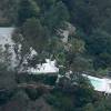 Vue aérienne de la nouvelle maison de Gavin Rossdale dans le quartier de Bel Air à Los Angeles, le 30 septembre 201, qu'il vient d'acquérir depuis son divorce d'avec sa femme Gwen Stefani. La maison possède 5 chambres et une piscine.
