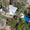 Vue aérienne de la nouvelle maison de Gavin Rossdale dans le quartier de Bel Air à Los Angeles, le 30 septembre 201, qu'il vient d'acquérir depuis son divorce d'avec sa femme Gwen Stefani. La maison possède 5 chambres et une piscine.