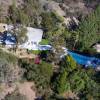 Vue aérienne de la nouvelle maison de Gavin Rossdale dans le quartier de Bel Air à Los Angeles, le 30 septembre 201, qu'il vient d'acquérir depuis son divorce d'avec sa femme Gwen Stefani. La maison possède 5 chambres et une piscine.