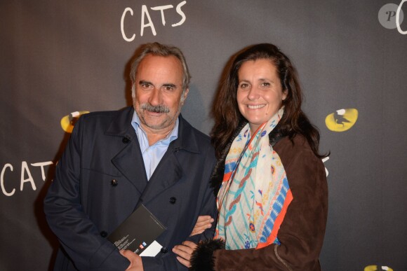 Antoine Duléry et sa femme Pascale Pouzadoux - Première de la comédie musicale "Cats" au théâtre Mogador à Paris, le 1er octobre 2015.