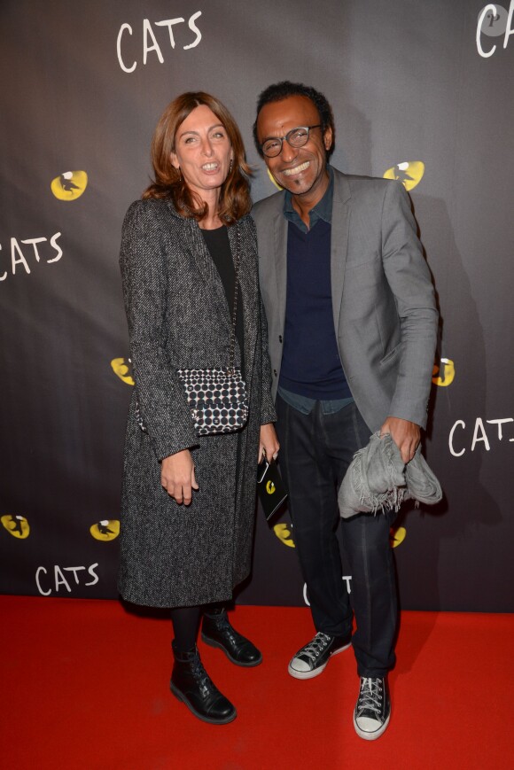 Manu Katché et sa femme Laurence - Première de la comédie musicale "Cats" au théâtre Mogador à Paris, le 1er octobre 2015