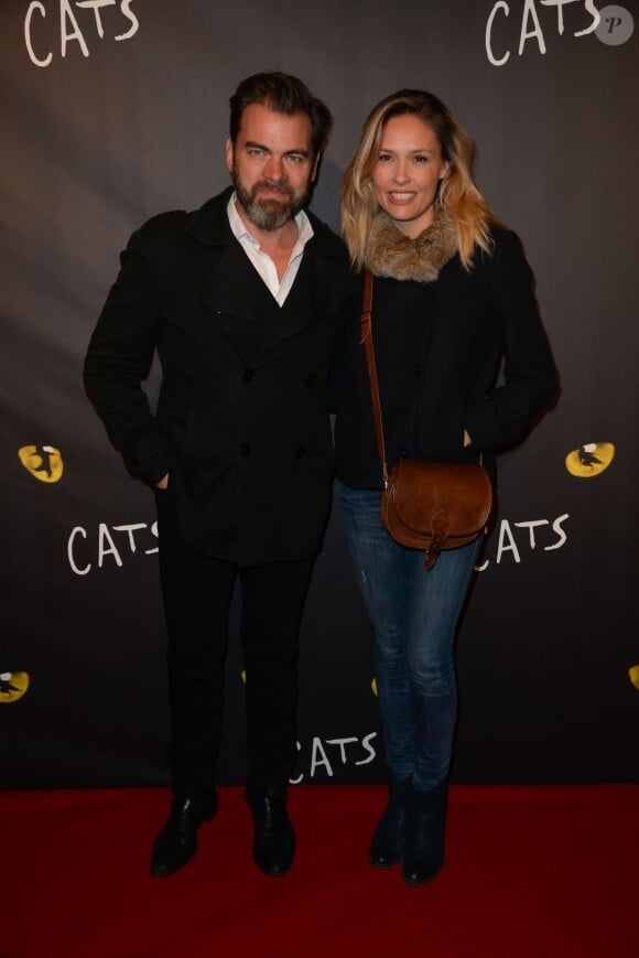 Clovis Cornillac et sa femme Lilou Fogli - Première de la comédie musicale "Cats" au théâtre Mogador à Paris, le 1er octobre 2015