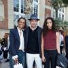 Karine Silla, Vincent Perez et leur fille Iman Perez - Défilé Bonpoint à l'Orangerie du Jardin du Luxembourg à l'occasion des 40 ans de la marque le 3 octobre 2015 à Paris.