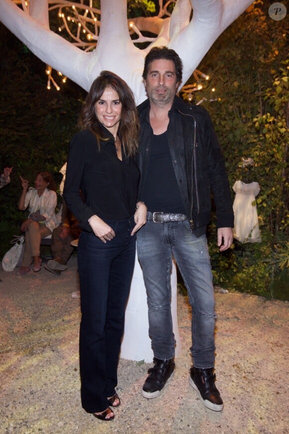 Richard Orlinski et sa compagne - Défilé Bonpoint à l'Orangerie du Jardin du Luxembourg à l'occasion des 40 ans de la marque le 3 octobre 2015 à Paris.