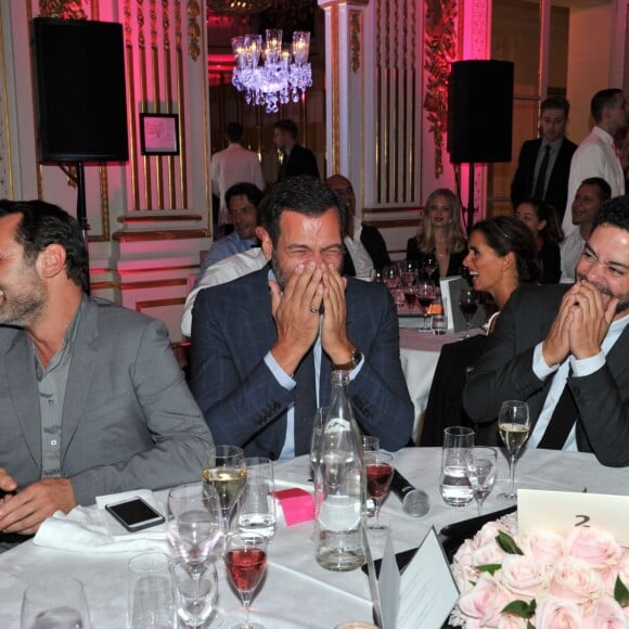 Exclusif - Gilles Lellouche, Laurent Lafitte, Manu Payet - Dîner de gala au profit de la Fondation ARC pour la recherche contre le cancer du sein à l'hôtel Peninsula à Paris le 1er octobre 2015.