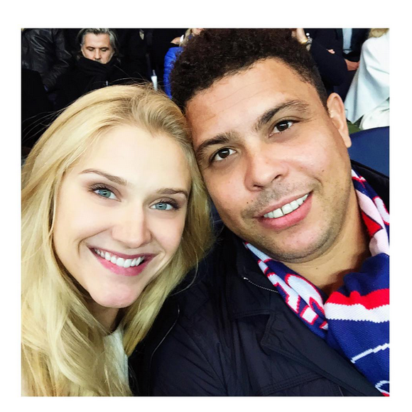 Ronaldo avec sa compagne Celina Locks - Photo publiée le 5 octobre 2015