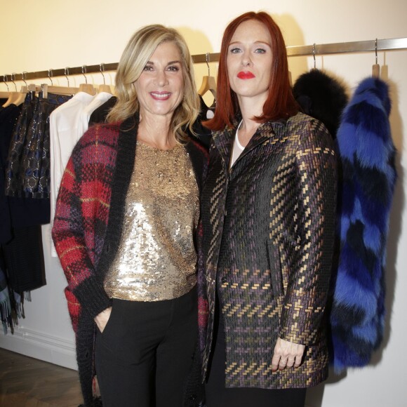 Michèle Laroque et Audrey Fleurot à l'inauguration du PAROSH flagship store à Paris, le 5 octobre 2015.