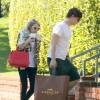 Exclusif - Emma Roberts et son fiancé Evan Peters se rendent chez des amis à Los Angeles le 4 mars 2015.