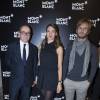 Exclusif - Jean-Sébastien Gérondeau (DG Montblanc France), Natasha Andrews et Philippe Lacheau - Soirée Montblanc M pour la présentation de la nouvelle collection d'instruments d'écriture designé par Marc Newson à Paris le 6 octobre 2015.