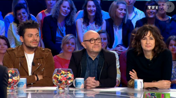 Patrick Bruel et Valérie Lemercier parlant des doublures "cul" au cinéma, le 10 octobre 2015 dans Les enfants de la télé sur TF1.