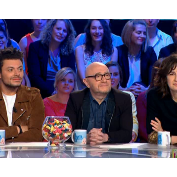 Patrick Bruel et Valérie Lemercier parlant des doublures "cul" au cinéma, le 10 octobre 2015 dans Les enfants de la télé sur TF1.